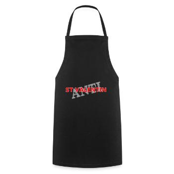 Anti Valentine's Day - Cooking Apron - black - Front - AI Model Male 185 dark (185cm)