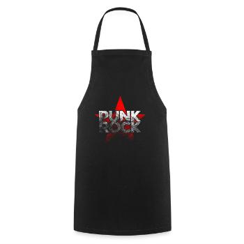 punk - Cooking Apron - black - Front - AI Model Male 185 dark (185cm)