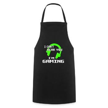 Gamer Gaming - Cooking Apron - black - Front - AI Model Male 185 dark (185cm)