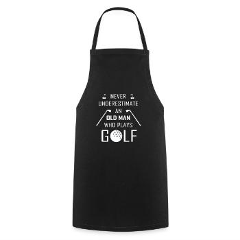 Le golf vieux - Tablier de cuisine - noir - Devant - AI Model Male 185 dark (185cm)