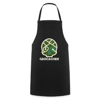 Geocacher Geocaching - Cooking Apron - black - Front - AI Model Male 185 dark (185cm)