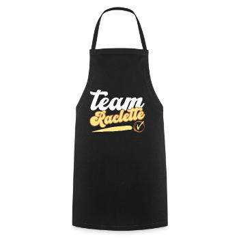 Team Raclette personalisierte Humor Geschenkidee - Kochschürze - Schwarz - Vorne - AI Model Male 185 dark (185cm)
