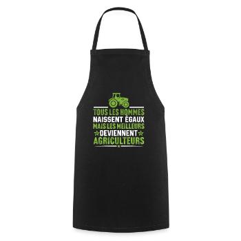les meilleurs deviennent agriculteurs - Tablier de cuisine - noir - Devant - AI Model Male 185 dark (185cm)