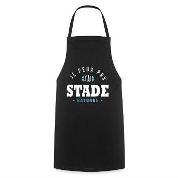 Je peux pas j ai Stade rugby bayonne bayonnais - Tablier de cuisine - noir - Devant - AI Model Male 185 dark (185cm)
