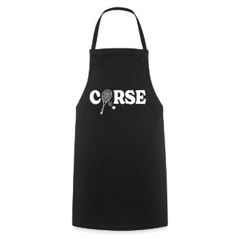 Grande Raquette De Squash Corse Joueur De Squash - Tablier de cuisine - noir - Devant - AI Model Male 185 dark (185cm)