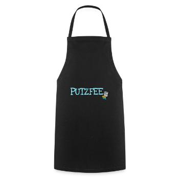Putzfrau - Putzfee Dankeschön Anerkennung Geschenk - Kochschürze - Schwarz - Vorne - AI Model Male 185 dark (185cm)