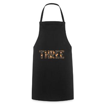 Jungle Birthday Children Zoo Animal 3 years old - Cooking Apron - black - Front - AI Model Male 185 dark (185cm)