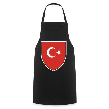 Türkei Flagge Osmanli - Kochschürze - Schwarz - Vorne - AI Model Male 185 dark (185cm)