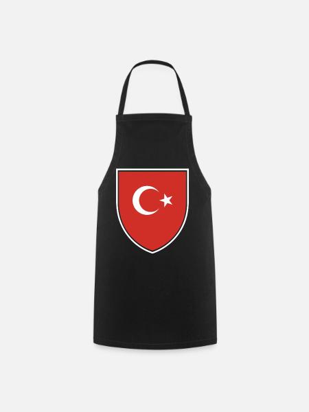 Turkey flag Osmanli - Cooking Apron - black