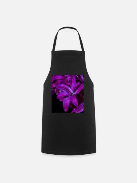 Lila Hyazinthe Blume - Kochschürze - Schwarz