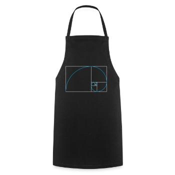 Golden ratio and golden spiral - Cooking Apron - black - Front - AI Model Male 185 dark (185cm)