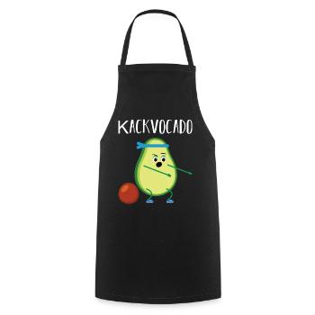 Kackvocado Avocado Kacke kacken Geschenk - Kochschürze - Schwarz - Vorne - AI Model Male 185 dark (185cm)