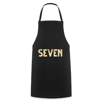 Jungle Birthday Children Zoo Animal 7 years old - Cooking Apron - black - Front - AI Model Male 185 dark (185cm)