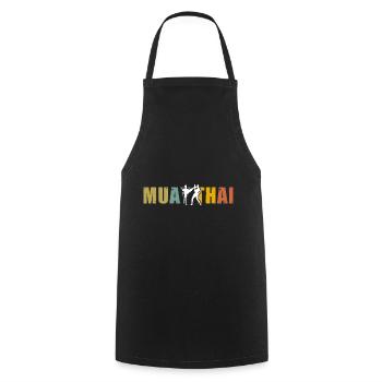Muay Thaï - Tablier de cuisine - noir - Devant - AI Model Male 185 dark (185cm)