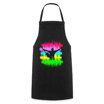 music music - Cooking Apron - black - Front - AI Model Male 185 dark (185cm)