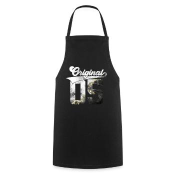 21ST BIRTHDAY 21 YEARS ORIGINAL 2005 - Cooking Apron - black - Front - AI Model Male 185 dark (185cm)