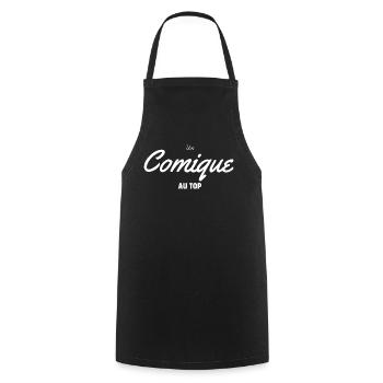 Un comique au top idée cadeau homme humour - Tablier de cuisine - noir - Devant - AI Model Male 185 dark (185cm)
