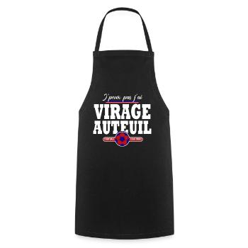 Virage Auteuil Paris football supporter club - Tablier de cuisine - noir - Devant - AI Model Male 185 dark (185cm)