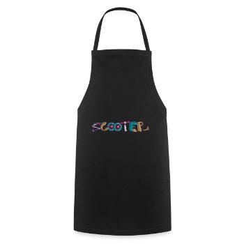 Vintage Stunt Scooter Pedal Scooter Boys Gift - Cooking Apron - black - Front - AI Model Male 185 dark (185cm)