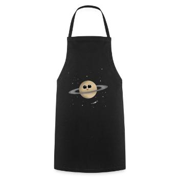 Saturn solar system planet universe universe - Cooking Apron - black - Front - AI Model Male 185 dark (185cm)