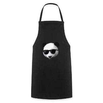 Panda panda bear animal cool sunglasses - Cooking Apron - black - Front - AI Model Male 185 dark (185cm)