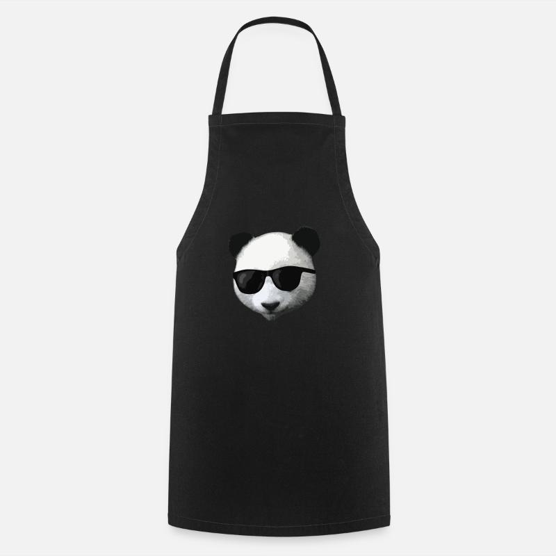 Panda Pandabär Tier cool Sonnenbrille - Kochschürze - Schwarz