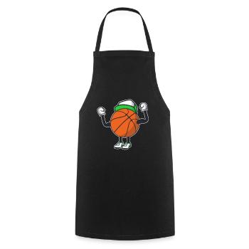 Basketball basketball sport - Cooking Apron - black - Front - AI Model Male 185 dark (185cm)