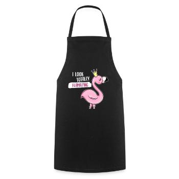 Flamingo Flamazing humour drôle et cool - Tablier de cuisine - noir - Devant - AI Model Male 185 dark (185cm)