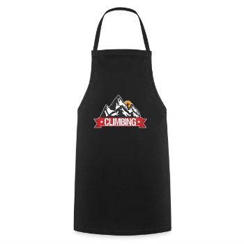 Climbing climbing mountaineering mountains sport - Cooking Apron - black - Front - AI Model Male 185 dark (185cm)