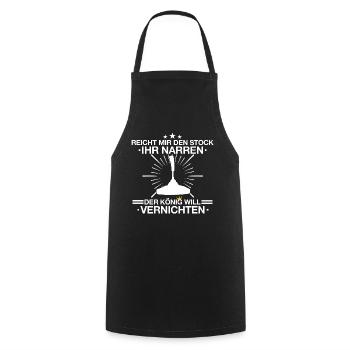 Stockschießen Eisstockschießen Eisstock Spruch - Kochschürze - Schwarz - Vorne - AI Model Male 185 dark (185cm)
