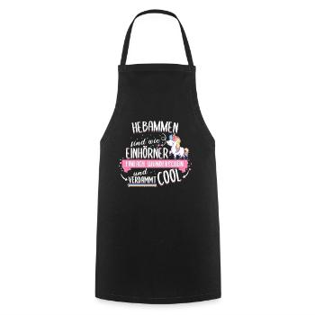 Hebamme Hebammen Entbindungspflegerin Beruf Spruch - Kochschürze - Schwarz - Vorne - AI Model Male 185 dark (185cm)