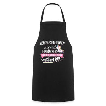 Hörakustiker Akustiker Einhorn Beruf Spruch - Kochschürze - Schwarz - Vorne - AI Model Male 185 dark (185cm)
