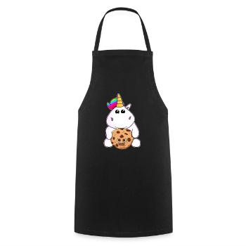 Licorne Licornes Cookie Biscuit Bonbons Licorne - Tablier de cuisine - noir - Devant - AI Model Male 185 dark (185cm)