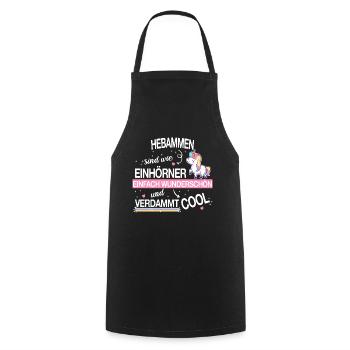 Hebamme Hebammen Entbindungspflegerin Beruf Spruch - Kochschürze - Schwarz - Vorne - AI Model Male 185 dark (185cm)