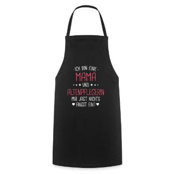 Altenpflegerin Pfleger Beruf Spruch Mama Mutter - Kochschürze - Schwarz - Vorne - AI Model Male 185 dark (185cm)