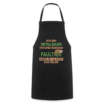 Metallbauer Metallbau Handwerker Beruf Spruch - Kochschürze - Schwarz - Vorne - AI Model Male 185 dark (185cm)