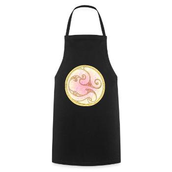 Sunlight Swirl - Cooking Apron - black - Front - AI Model Male 185 dark (185cm)