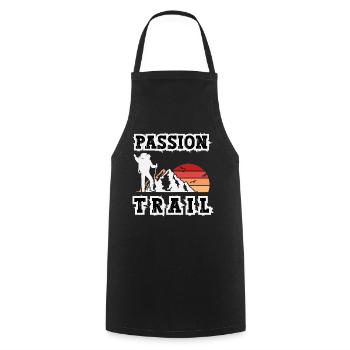 passion trail - Tablier de cuisine - noir - Devant - AI Model Male 185 dark (185cm)