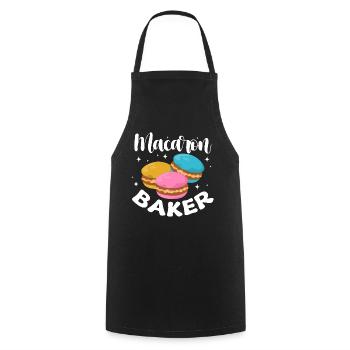 macaron baker Design for a baking fan - Kochschürze - Schwarz - Vorne - AI Model Male 185 dark (185cm)