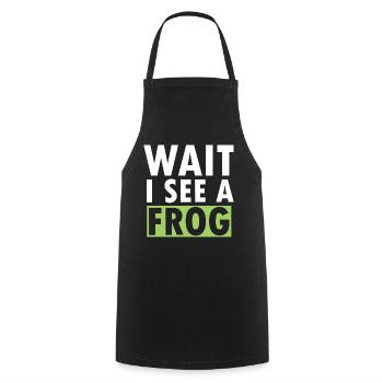 Herpetologist Amphibian Toad Funny Wait I See A Fr - Cooking Apron - black - Front - AI Model Male 185 dark (185cm)