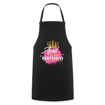 April Is My Birthday Yes The Whole Month Born in - Cooking Apron - black - Front - AI Model Male 185 dark (185cm)