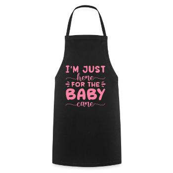 I'm just here for the babycare - Kochschürze - Schwarz - Vorne - AI Model Male 185 dark (185cm)