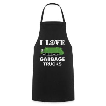 Garbage Truck Refuse Collector - Cooking Apron - black - Front - AI Model Male 185 dark (185cm)