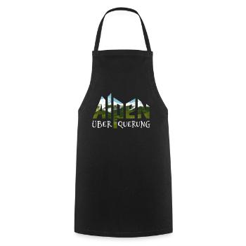 Alpenüberquerung Alpen Überquerung Wandern - Kochschürze - Schwarz - Vorne - AI Model Male 185 dark (185cm)