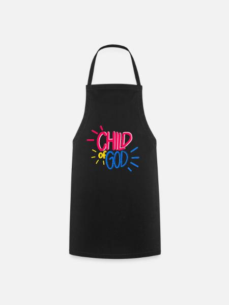 Enfant de Dieu - design chrétien - coloré - Tablier de cuisine - noir