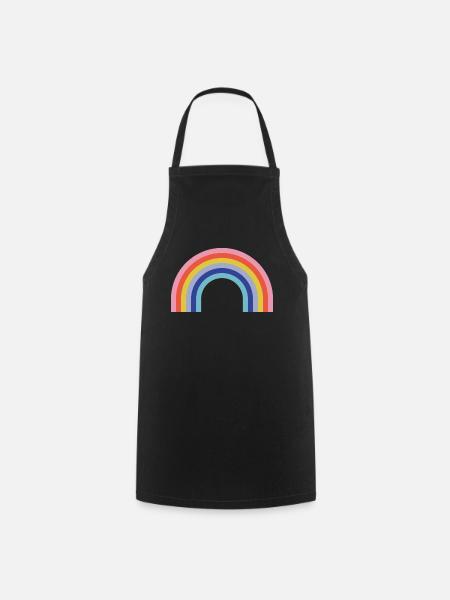 Regenbogen - Kochschürze - Schwarz