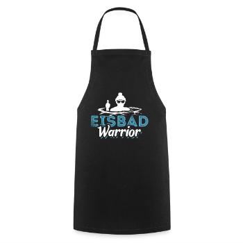 Eisbad Warrior - Eisbaden Eisbader Spruch - Kochschürze - Schwarz - Vorne - AI Model Male 185 dark (185cm)