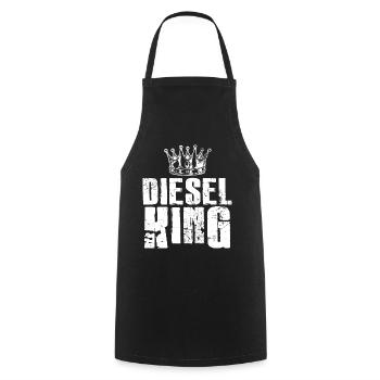 King Design for Diesel Drivers - Cooking Apron - black - Front - AI Model Male 185 dark (185cm)