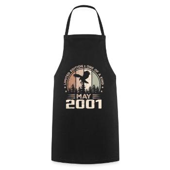 Incomparable since May 2001, 23rd Anniversary - Cooking Apron - black - Front - AI Model Male 185 dark (185cm)