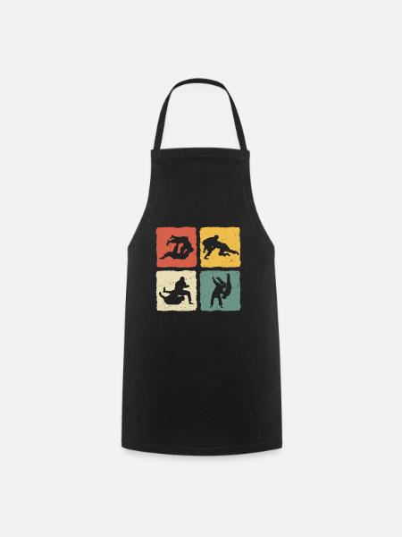 Jiu-Jitsu Retro Jiu jitsu - Kochschürze - Schwarz